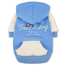 Touchdog 'Heritage' Soft-Cotton Fashion Dog Hoodie (Color: Blue, size: medium) Touchdog 'Heritage' Soft-Cotton Fashion Dog Hoodie (Color: Blue, size: medium)