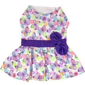 Purple Butterfly Dog Dress with Matching Leash (size: X-Small) Purple Butterfly Dog Dress with Matching Leash (size: X-Small)